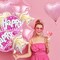 Happy Birthday Decorations Pink Balloons - Happy Birthday Balloons Pack Of 10 Foil Helium